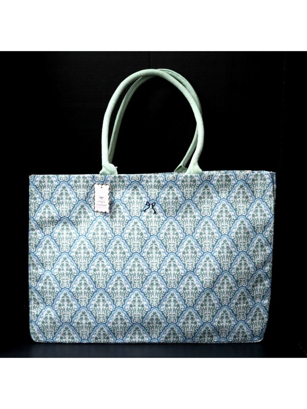 Simply Southern Scallop Oversized Seaside Canvas Tote Beach Pool Bag